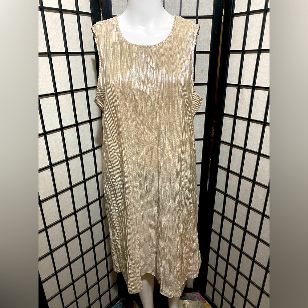 H&M Champagne Sleeveless Midi Dress